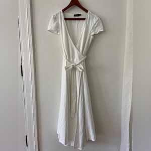 Ralph Lauren white linen wrap dress